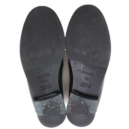 Hermes Destin Leather Silver Hardware Kelly Buckle Loafer Black 35.5 With Box