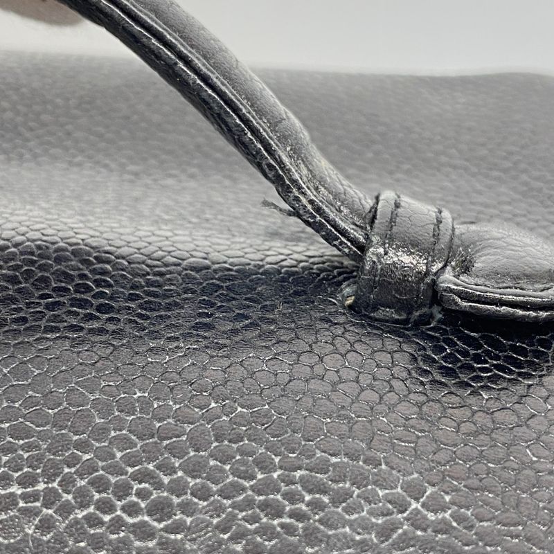 Chanel Vanity Bag Caviar Skin Black Gold Hardware Women