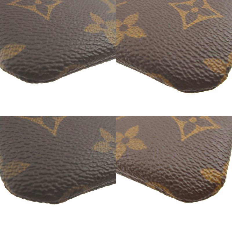 Louis Vuitton Monogram Pochette Cles M62650 Brown Coin Case Wallet 0945 Louis