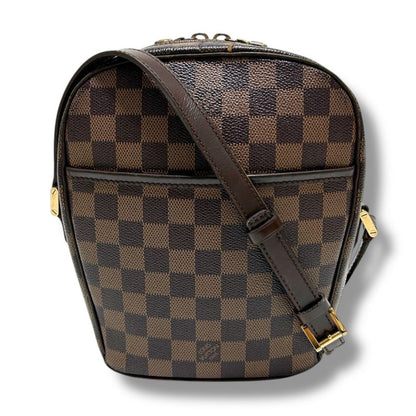 Louis Vuitton Shoulder Bag Ipanema PM Damier Leather Brown Crossbody Bag