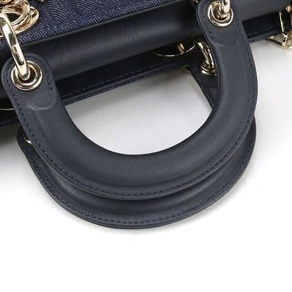 DIOR Medium 2WAY Lady D-joy M0540 Handbag Denim Calf Womens