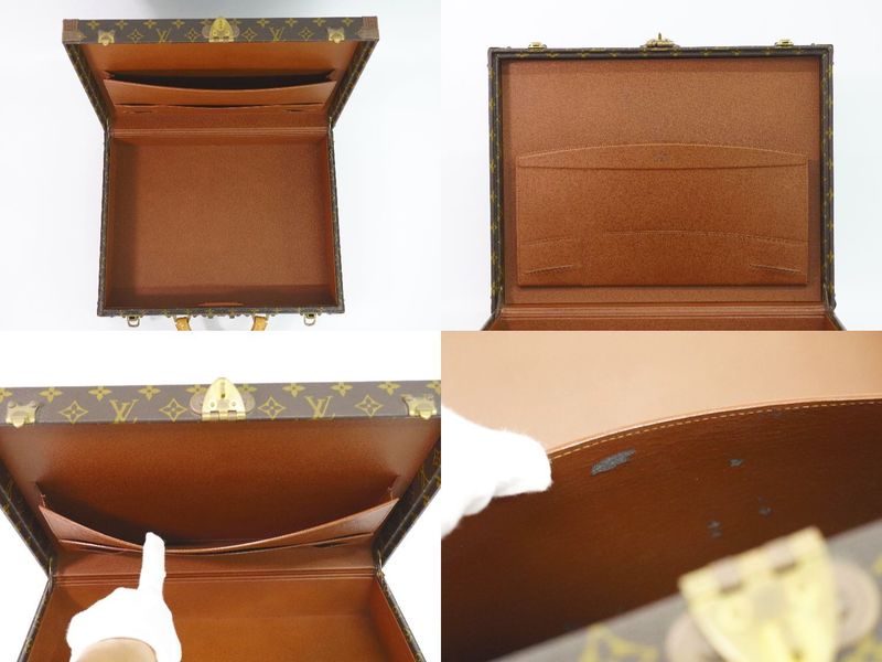 Louis Vuitton LV President Clasor Monogram Attache Case Handbag Brown M53012