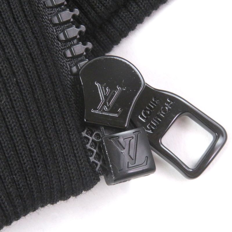 Louis Vuitton 2023 Hpy41w Monogram Pile Zip Hoodie Black 5l/rare Size With Box