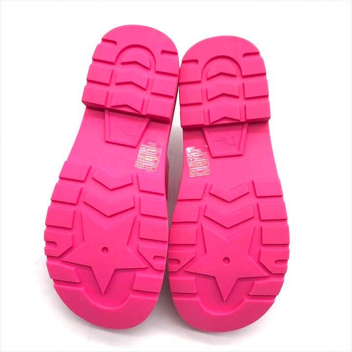 Dior Leather Wood Studded Sandals Shoes 37 Pink