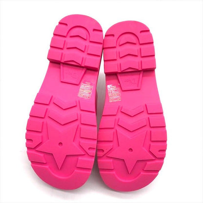 Dior Leather Wood Studded Sandals Shoes 37 Pink