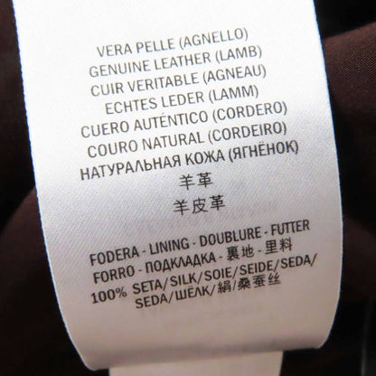 Gucci 410797 Lamb Leather 100% Silk Lining Horsebit Skirt Brown Gold Hardware