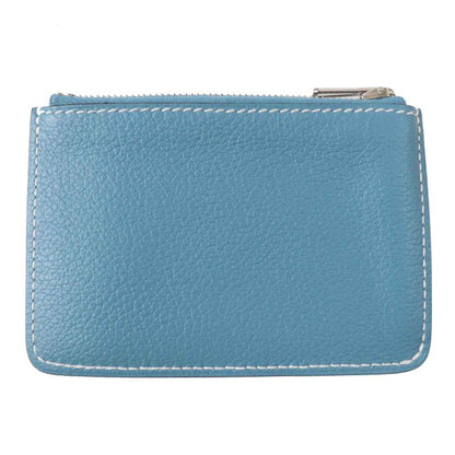 Hermes Constance Slim Verso Silver Hardware Evercolor Coin Case Sun New Blue