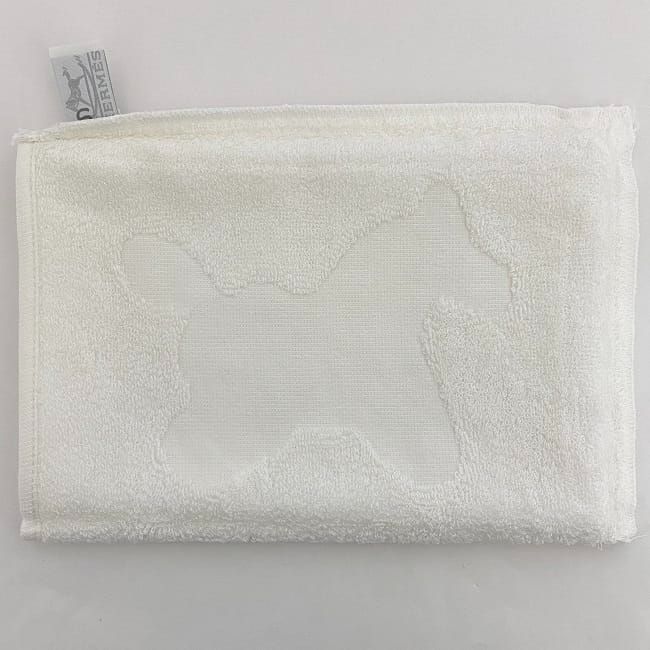 Hermes Baby Bath Mittens White Adada Ec20574 Never Used