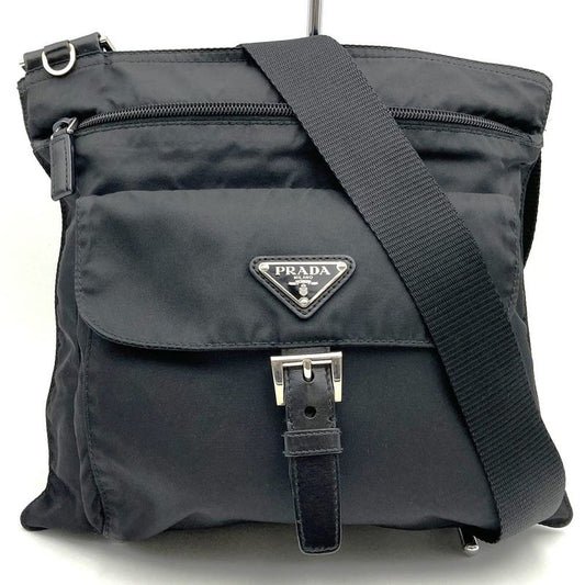 Prada Shoulder Bag Nylon Black Nylon Women Men