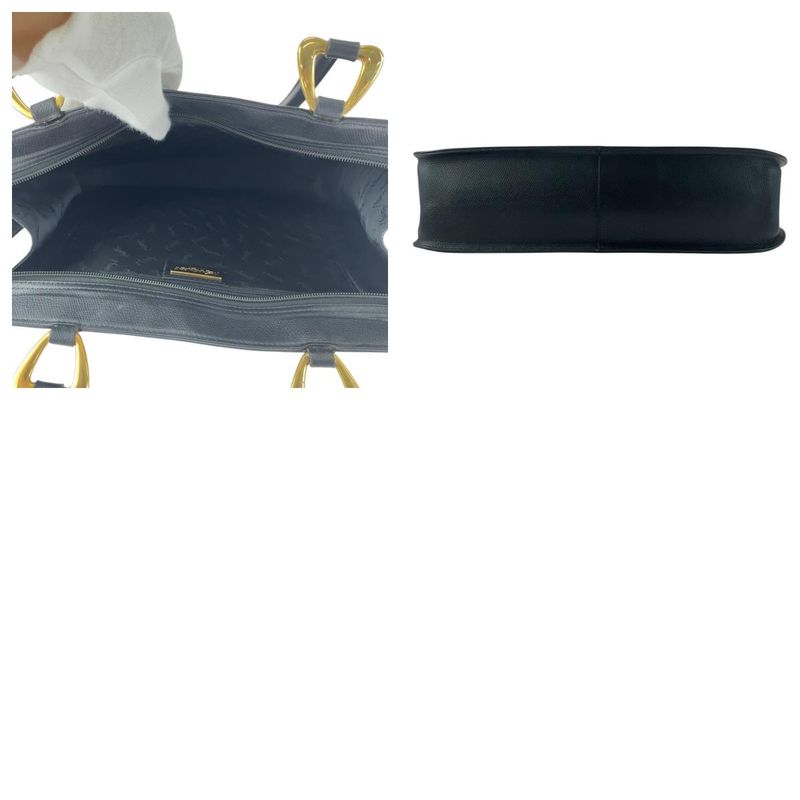 YVES Saint Laurent Yves Saint Laurent Black Gold Hardware Leather Tote Bag