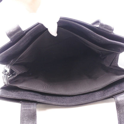Chanel Shoulder Tote Caviar Skin Black Ladies Tote Bag
