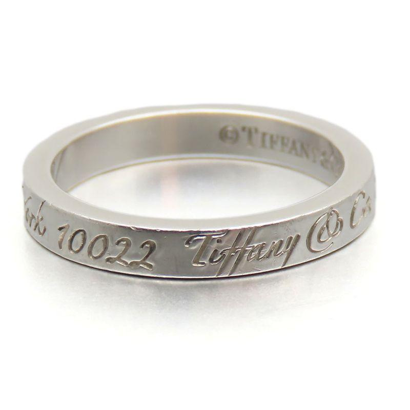 Tiffany & Co Ring - Ring Notes Narrow New York 925 Silver Approx 2.4g Silver