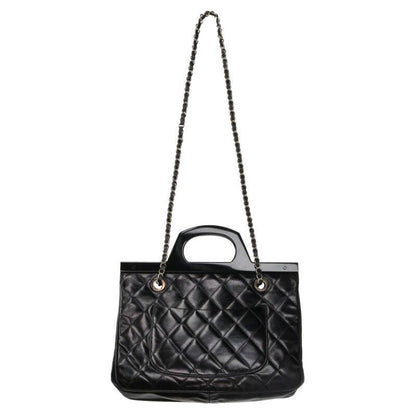 Chanel Matelasse Plastic Handle Calfskin Chain Shoulder Bag For Men