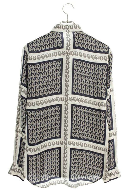 Dior 21SS 013c502a5095 Obscure All Over Silk Long Sleeve Shirt Men 38