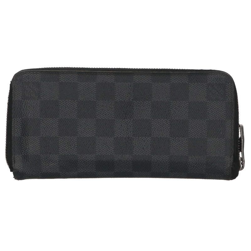 Louis Vuitton N63095 Zippy Wallet Vertical Damier Graphite Long Wallet For Men