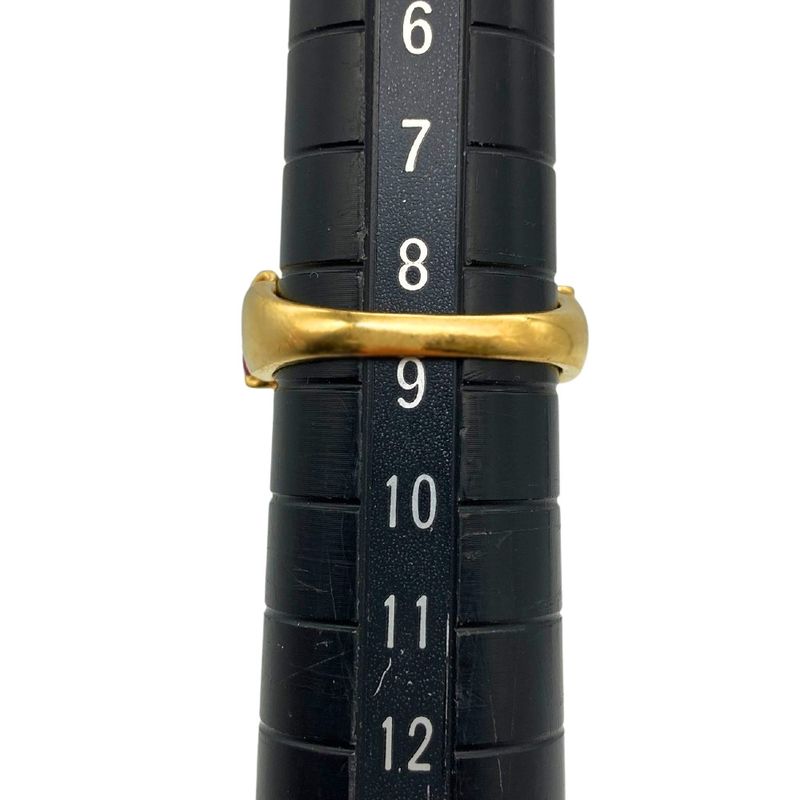 Dior Leaf Motif Ring Ruby Approx 85 18K Yellow Gold 44g Yellow Gold Ladies