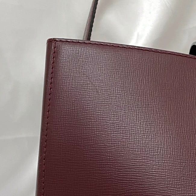 Cartier Shoulder Bag Bordeaux Must Excellent Condition Leather Preowned