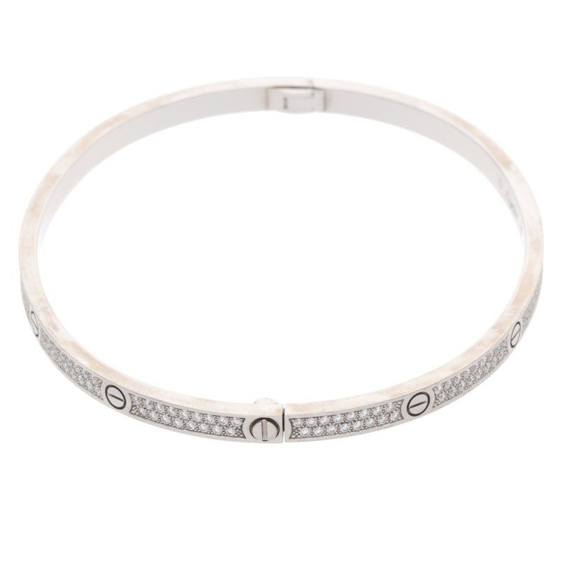 Cartier LOVE Bracelet PAVE Diamonds 18kwg PAVE Diamond Bracelet Men's 19