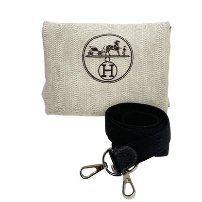 Hermes Garden Party TPM Ivory And Black Silver Hardware Tote Bag