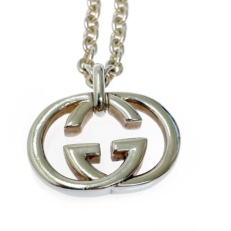 Gucci Silver Interlocking Necklace 25.8g 925 Engraved 337846 Necklace