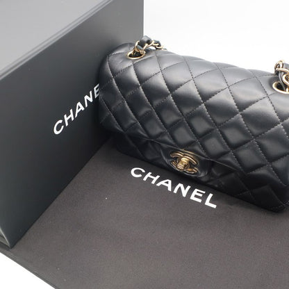 Chanel Mini Matelasse Chain Shoulder - Black Gold Hardware Single