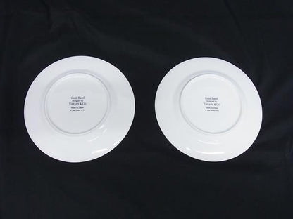 Tiffany & Co Tiffany & Co Gold Band Pair Plate Tableware Ceramic