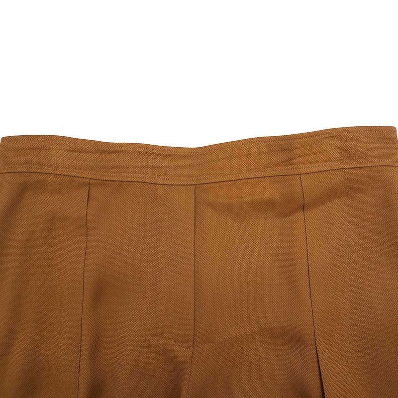 Hermes 1 Pleated Rayon Wide Trouser Pants Brown 42