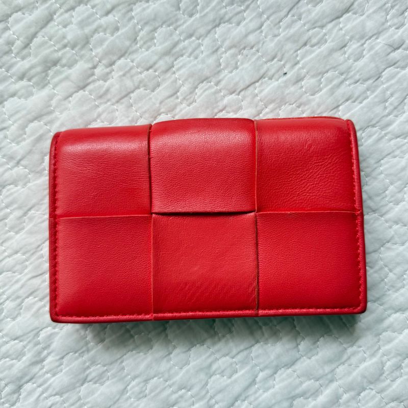 Bottega Veneta Cassette Card Case Business Card Holder Intrecciato Leather