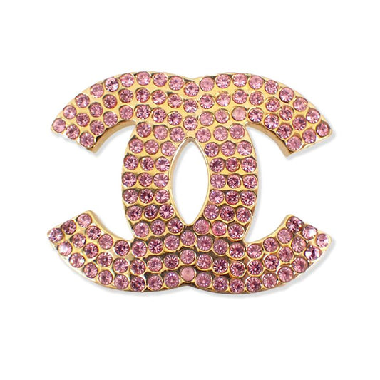Chanel / Coco Mark / Pink Rhinestone / Brooch / G512-32