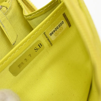 Chanel Long Wallet Round Zipper CC Caviar Skin Yellow 37ka813