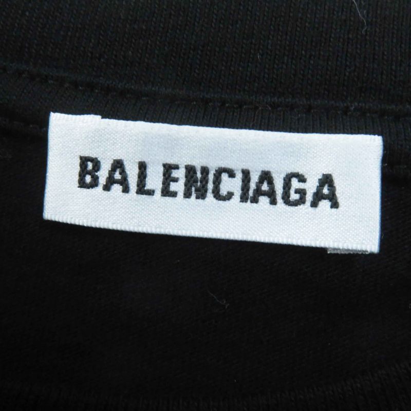 Balenciaga 2020 612964 100% Cotton Campaign Logo Short Sleeve T-shirt Black M