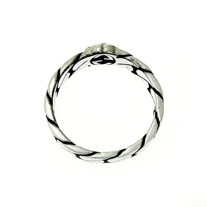 Gucci Silver Interlocking G Chain Ring 5.0g 925 Engraved 399846 Ring