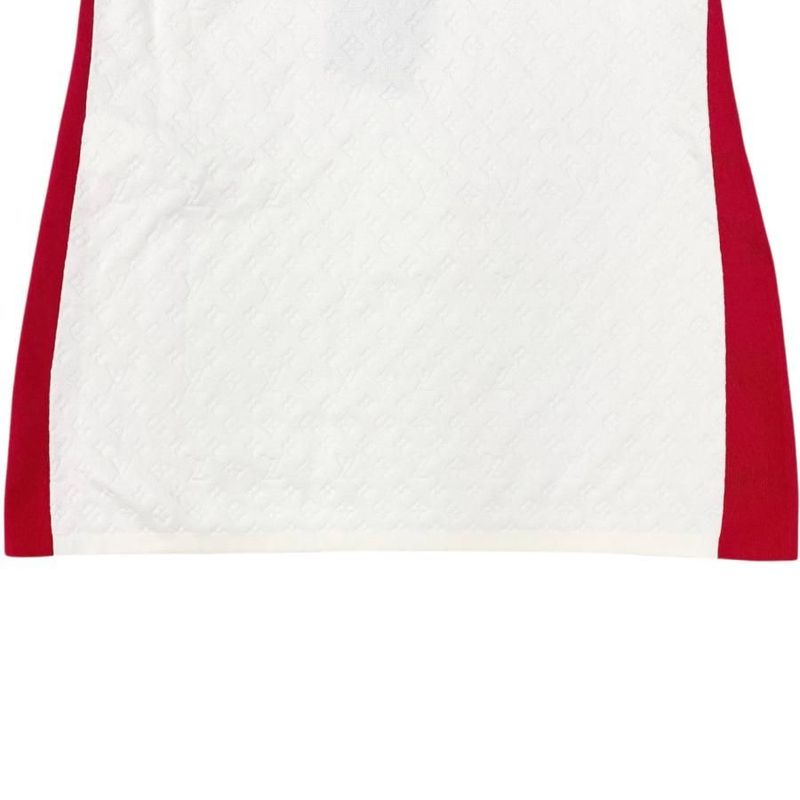 Louis Vuitton Tank Top Monogram Chain Rw221b Oj6 Fmkw73 XL Size White Red Louis