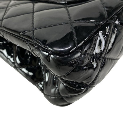 Chanel Shoulder Bag Double Flap Matelasse /255 Black Silver Hardware / Chain