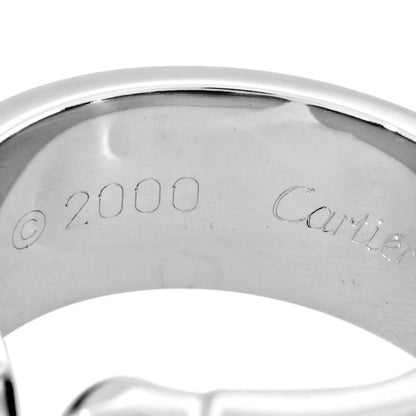 Cartier C2 Happy Birthday Ring #51 18K White Gold 116g Wide 2000 Xmas Limited