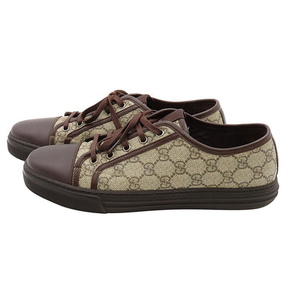 Gucci Low-Top Sneakers Beige Brown GG Supreme Canvas Leather — view 2
