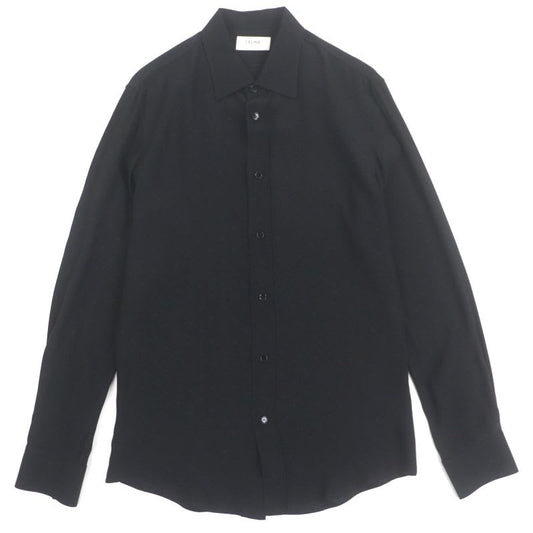 Celine 24 AW 2 C15 A805 V 100% Silk Micro Triomphe Long Sleeve Jacquard