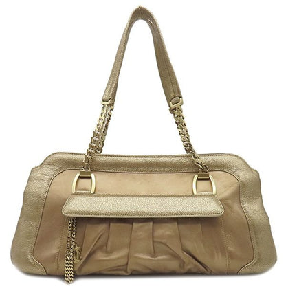 Cartier Shoulder Bag LA Donya Chain Leather Gold Hardware
