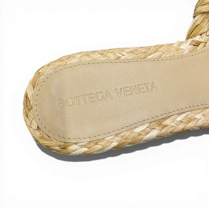 Bottega Veneta Ad2 Lido Slide Sandals 36.5 Braided Raffia — view 8