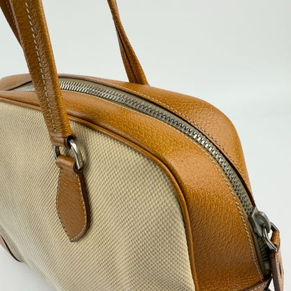 Prada Shoulder Bag Canvas Leather Two — view 12