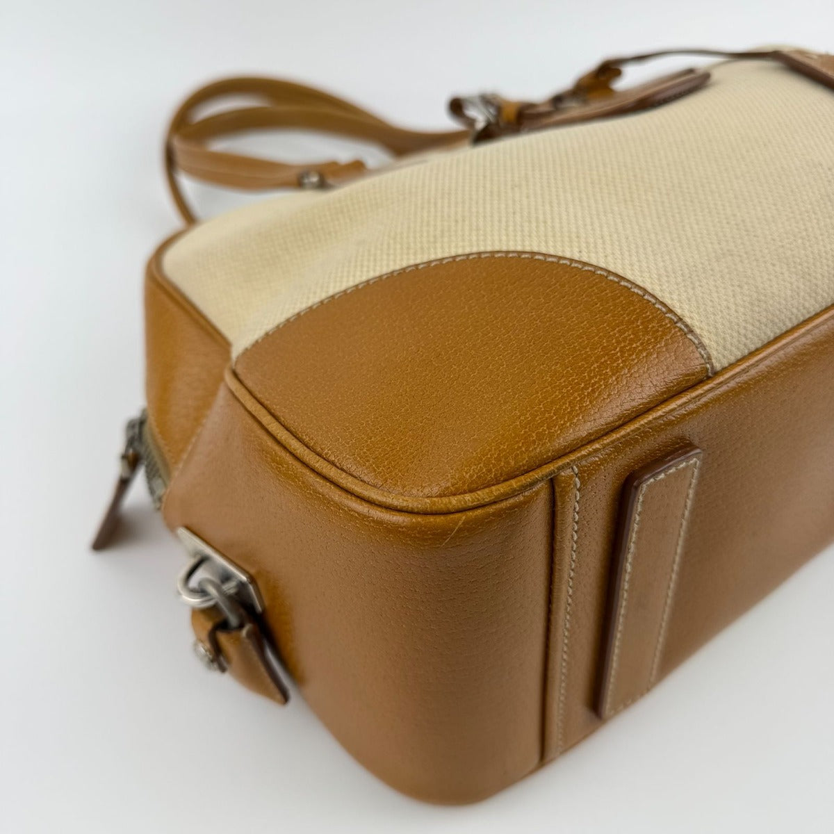 Prada Shoulder Bag Canvas Leather Two — view 8