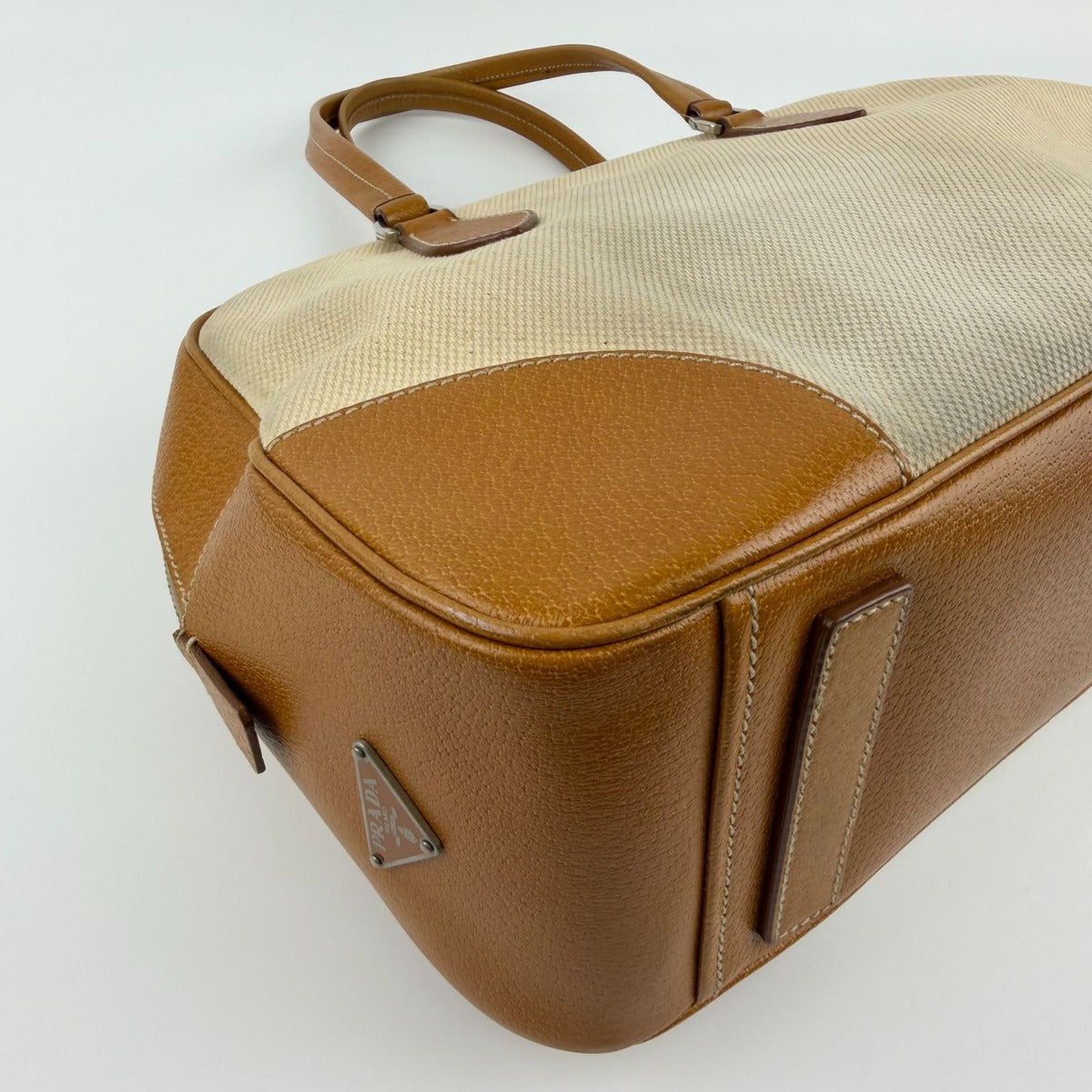 Prada Shoulder Bag Canvas Leather Two — view 10