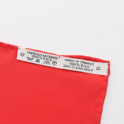 Hermes Scarf Carre 90 Au Fil de la Soie Red Silk Multicolor — view 3