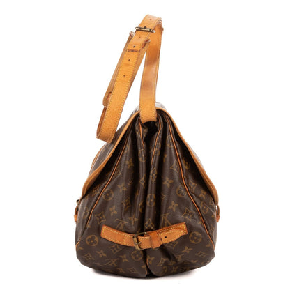 Louis Vuitton Saumur Brown Monogram Canvas Shoulder Bag — view 3