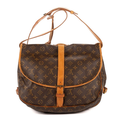 Louis Vuitton Saumur Brown Monogram Canvas Shoulder Bag — view 5
