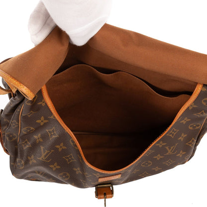 Louis Vuitton Saumur Brown Monogram Canvas Shoulder Bag — view 9