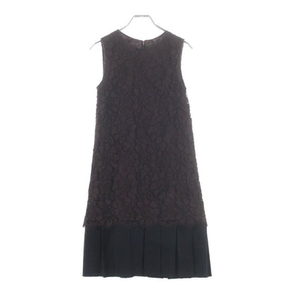 Dolce & Gabbana Lace Sleeve Wool Pleated Replacement Dress