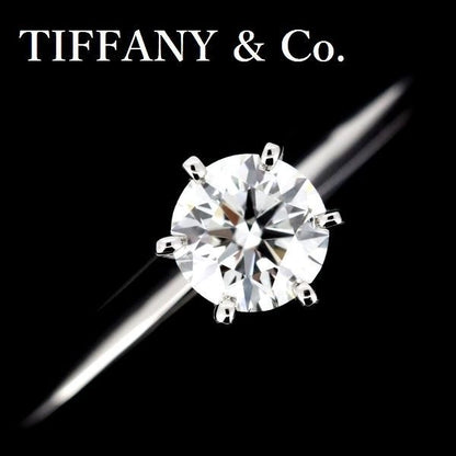 Tiffany & Co Solitaire 051 CT Diamond Ring I-Vvs 1-3 ex Pt950