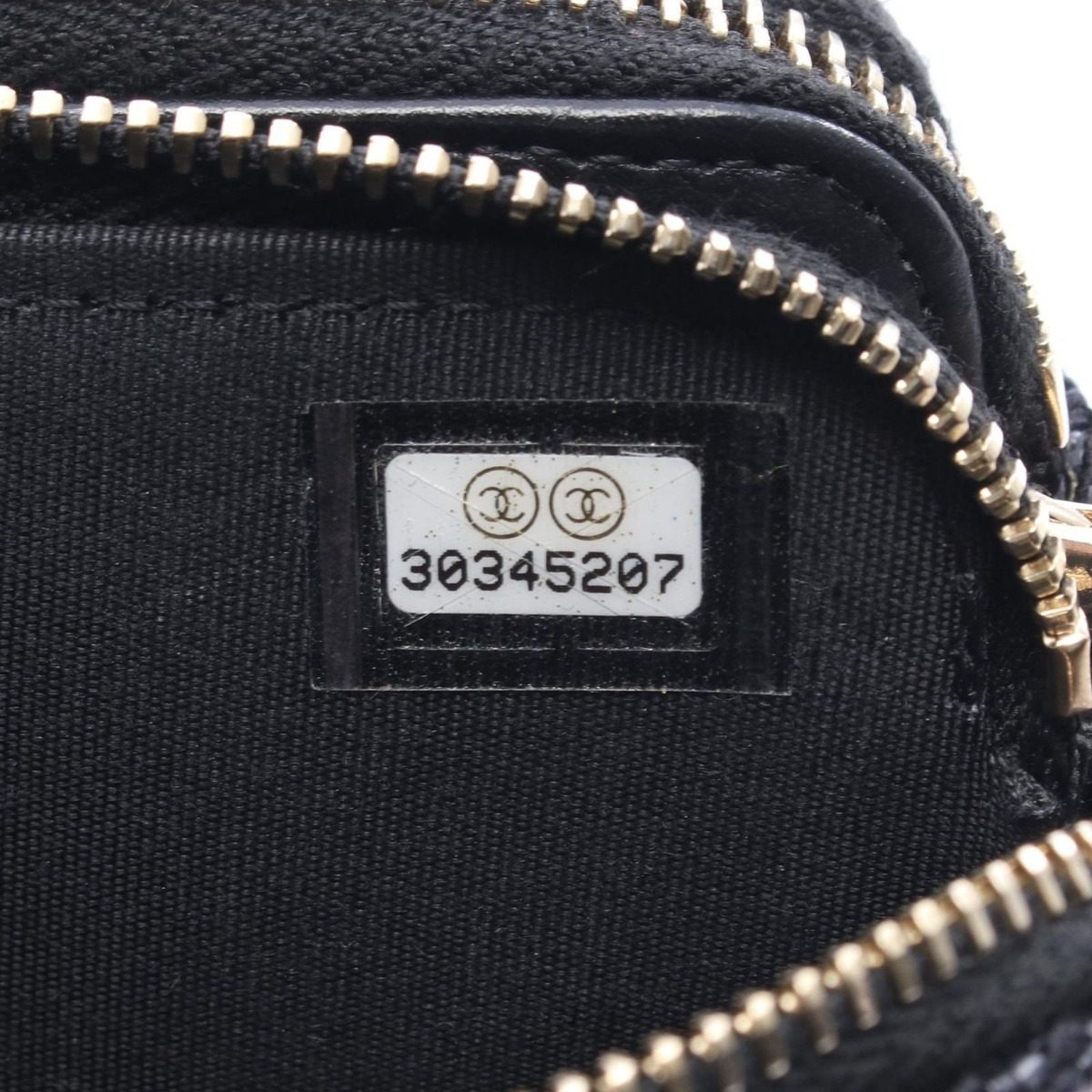 Chanel Shoulder Bag Deauville Black Fabric Leather Chain Wallet — view 5