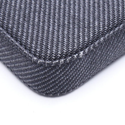 Chanel Shoulder Bag Deauville Black Fabric Leather Chain Wallet — view 6